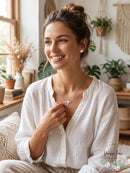 Alfani Cross Collar Necklace and Crystal Stud Earrings Set