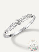 Charter Club Silver-Tone Pave Leaf Hinge Bracelet