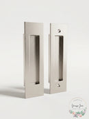 Emtek Dummy Narrow Modern Rectangular Pocket Door Handle Set