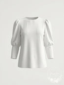 Aqua Bishop Sleeve Top, Size Medium