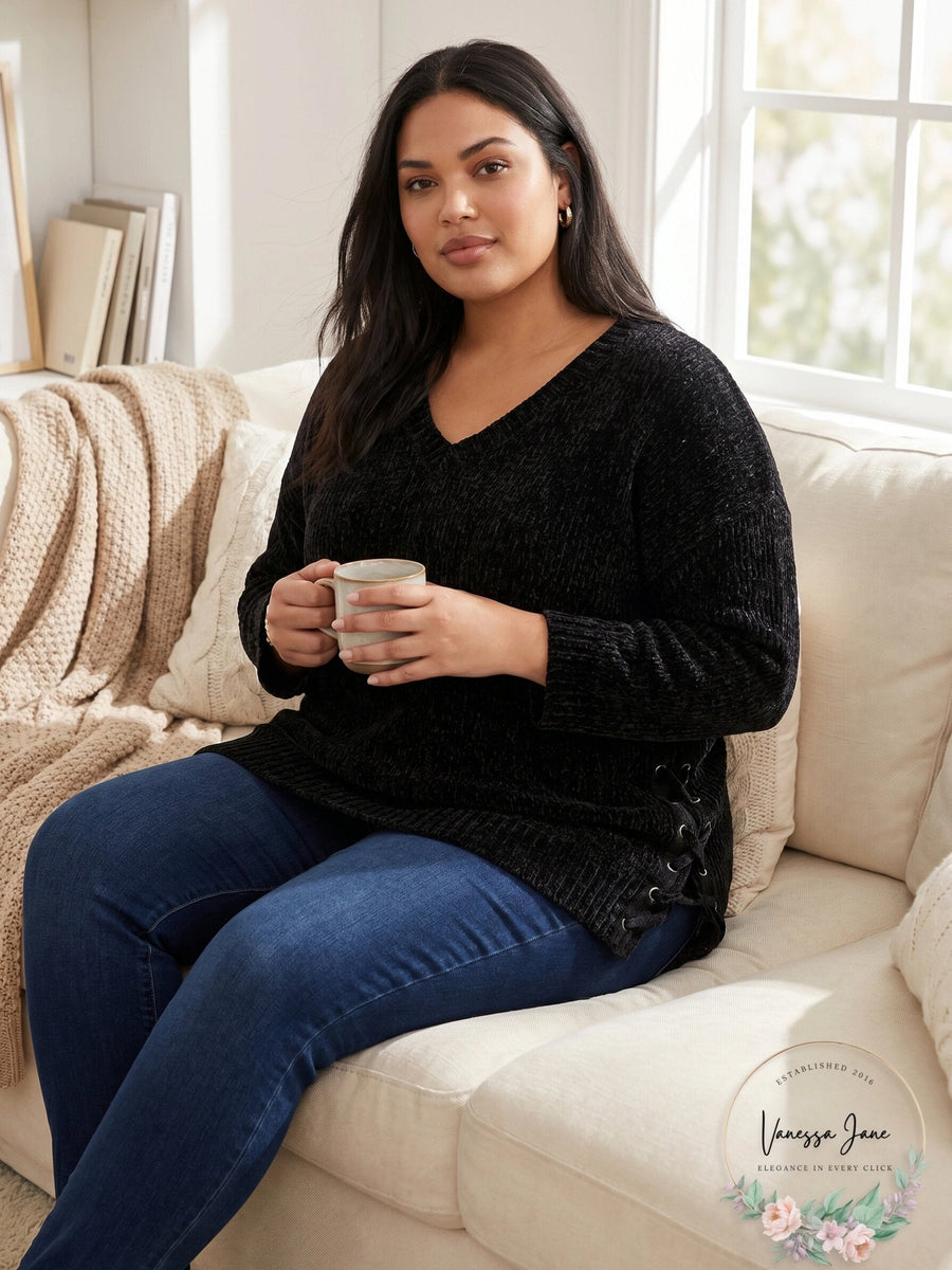 Style & Co Plus Size Chenille Tunic Sweater,Size 1X