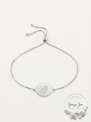 Giani Bernini Engraved Script Initial G Disc Bolo Bracelet in Sterling Silver