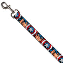 Dog Leash - Captain America Face Turns/Shield CLOSE-UP