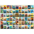 National Parks - Vintage Collage Poster Art 1000 Piece Jigsaw Puzzle