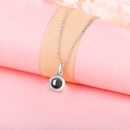 Custom Photo Projection Necklace with Hidden 'I Love You' | Silver, Rose Gold & Gold