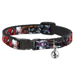 Cat Collar Breakaway - 5-Spider Hero Action Poses Grays