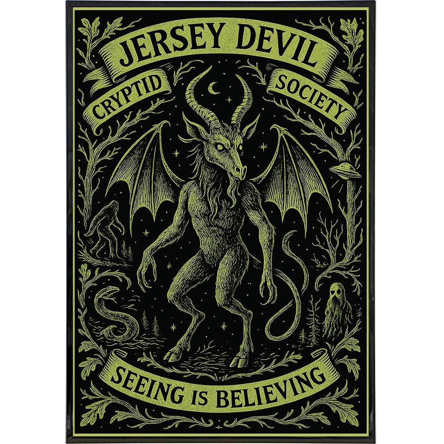 Jersey Devil Cryptid Society Poster Print