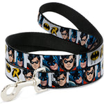 Dog Leash - Batman & Robin Blocks White