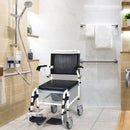4-in-1 Bedside Commode Wheelchair with Detachable Bucket