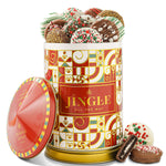 Christmas Gift Basket – Musical Cookie Tin Filled with Chocolate-Covered Oreos