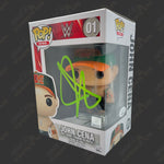 John Cena signed WWE Funko POP Figure #01 (Green Hat w/ JSA) Signed By Superstars 