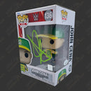 John Cena signed WWE Funko POP Figure #136 (w/ JSA) Signed By Superstars Lime Green Paint 