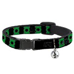 Cat Collar Breakaway - Green Lantern Logo Black Green