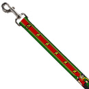 Dog Leash - Robin Action Pose/"R" Logo Stripe Green/Yellow/Red/Black