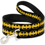 Dog Leash - Bat Signal-3 Black/Yellow/Black