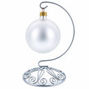Curved Silver Wire Swirl Base Ornament Stand Display 7 Inches