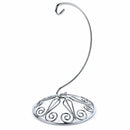 Curved Silver Wire Swirl Base Ornament Stand Display 7 Inches