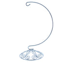 Curved Silver Wire Swirl Base Ornament Stand Display 8.75 Inches (Taiwan)