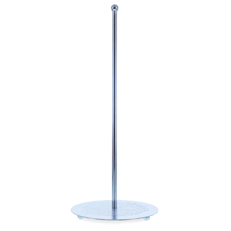 Ornate Silver Metal Rod Tree Topper Stand Display Stand 10 Inches (Taiwan)