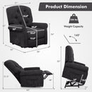 Recliner Chair Sofa for Elderly with Side Pocket and Remote Control