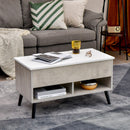 31.5 Inch Lift-Top Coffee Table with Hidden Storage and 2 Open Shelves