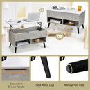 31.5 Inch Lift-Top Coffee Table with Hidden Storage and 2 Open Shelves