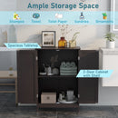 Bathroom Floor Storage Double Door Cupboard Cabinet