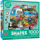 Shapes - Happy Campers 1000 Piece Shaped Jigsaw Puzzle