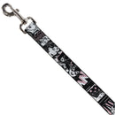 Dog Leash - Batgirl/Wonder Woman/Supergirl Retro Panels Black/Pink/White