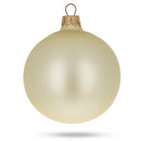 Set of 6 Champagne Solid Color Glass Christmas Ornaments 3.25 Inches