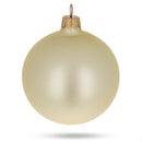 Set of 6 Champagne Solid Color Glass Christmas Ornaments 3.25 Inches