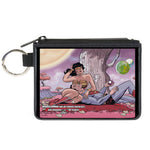 Canvas Zipper Wallet - MINI X-SMALL - Superman Wonder Woman Issue #14 Sitting Under Tree Variant Cover Pose