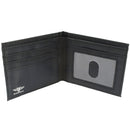 Canvas Bi-Fold Wallet - Justice Leaue Supreme Team Batman Chest Logo Grays Yellow Black