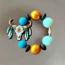 Aztec Skull Handle Bracelet - Tumbler Handle Charm