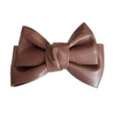 Faux Leather Tumbler Bow