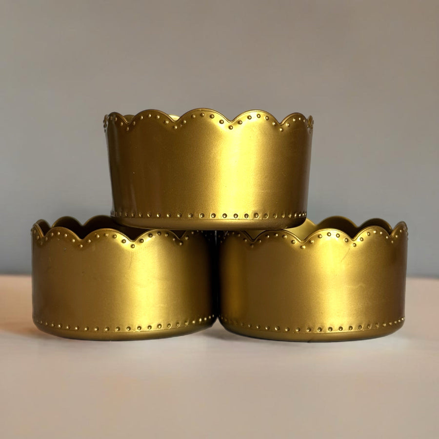 Metallic Gold Scallop  Boot