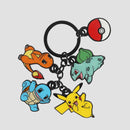 Pokemon Kanto Starters Enamel Multi-Charm Keychain