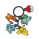 Pokemon Kanto Starters Enamel Multi-Charm Keychain
