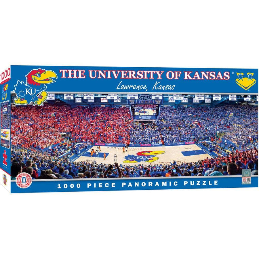 Kansas Jayhawks Basketball - 1000 Piece Panoramic Jigsaw Puzzle