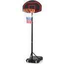 Adjustable Kids' Basketball Hoop Stand with Durable Net and Wheel