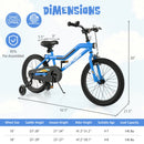 18 Inch Kids Bike LED Lighted Adjustable with Training Wheels for 4-8 Years Old Kids-18 inches