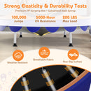 64 Inch Kids Trampoline with Detachable Canopy and Safety Enclosure Net