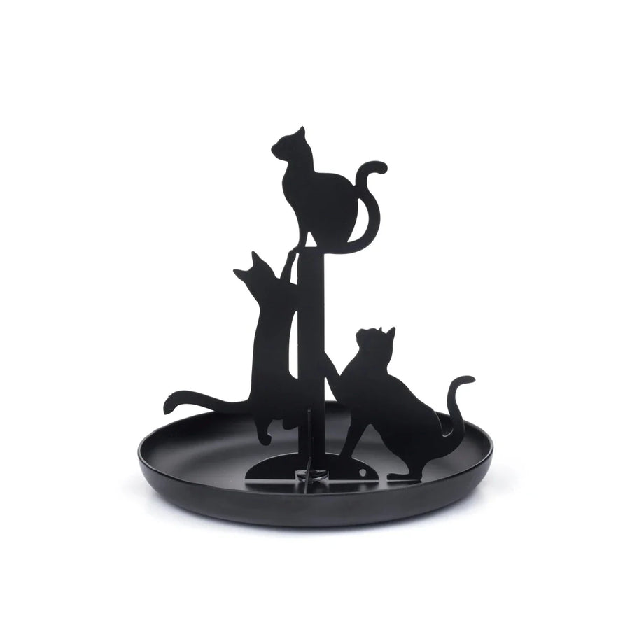 Kikkerland Black Cats Jewelry Holder Stand