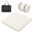Queen/King/Twin/Full Futon Mattress Floor Sleeping Pad with Washable Cover Beige