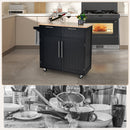 Heavy Duty Rolling Kitchen Cart with Tower Holder and Drawer