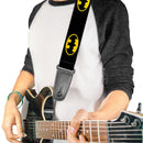 Guitar Strap - Batman Shield Black Yellow