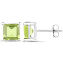 2.30 Carat Genuine Peridot .925 Sterling Silver Earrings