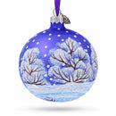Three Polar Bears Glass Ball Christmas Ornament 4 Inches