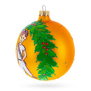 Baseball Player in Mid-Swing Blown Glass Ball Christmas Sports Ornament 4 Inches