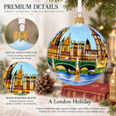 Big Ben, London, United Kingdom Glass Ball Christmas Ornament 3.25 Inches